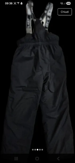 Pantalone da sci bambino con bretelle