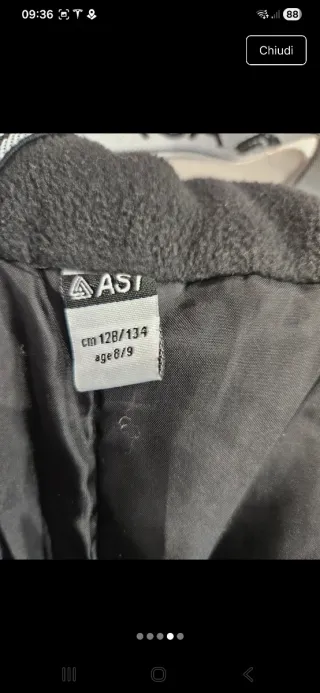 Pantalone da sci bambino con bretelle