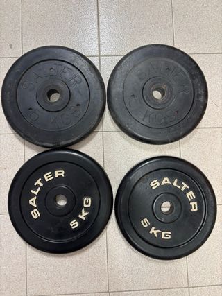 4 discos de pesa Salter 5 kg