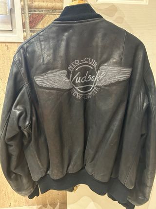 Chaqueta Cuero Negra Talla M