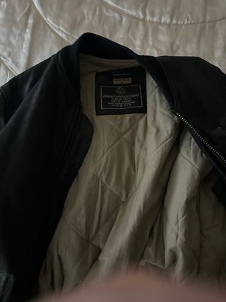 Chaqueta Cuero Negra Talla M