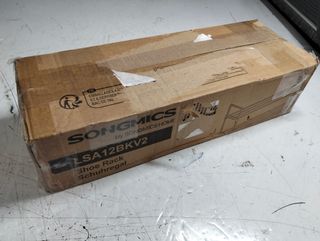 SONGMICS Zapatero de 4 Niveles Apilable, Metal Negro 30 x 42,5 x 71,5 cm