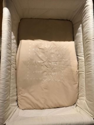 Minicuna moisés madera con ruedas