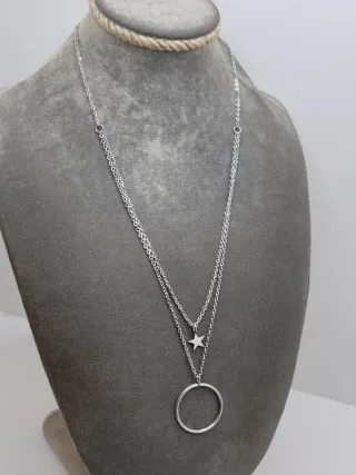 Gargantilla acero quirúrgico con estrella y aro