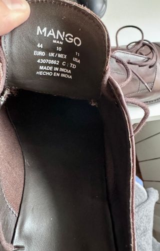 Zapatos Mango Blucher Talla 44 Marrón