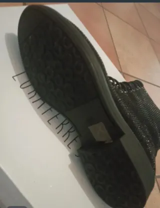 Anfibi donna neri con strass