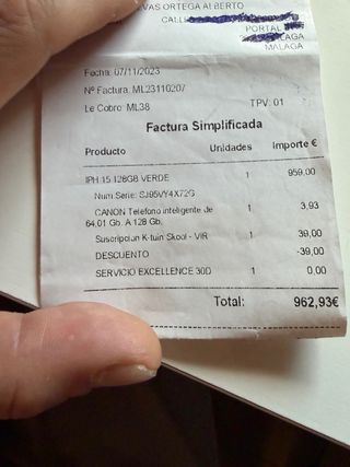 iPhone 15 128GB Verde