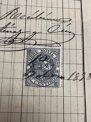 Papel timbrado Muebles de Lujo 1898