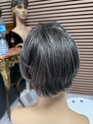 Pelucas hombre pelo gris y castaño