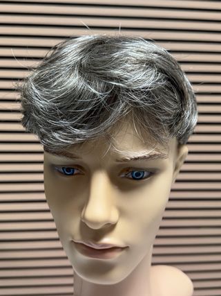 Pelucas hombre pelo gris y castaño