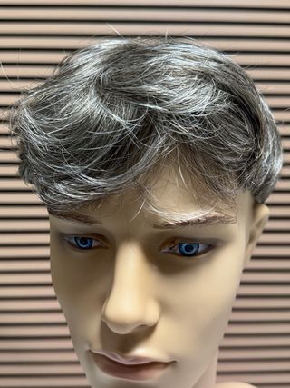 Pelucas hombre pelo gris y castaño