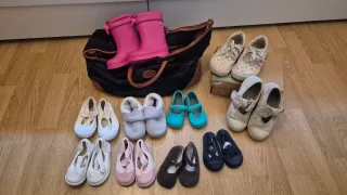 Lote Zapatos bebe Niña Variados, incluye bolso gam