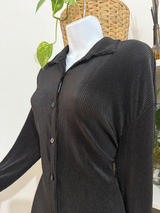 Sobrecamisa -camisa -blusa larga negra