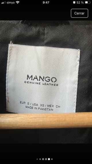 Chaqueta de piel Zara