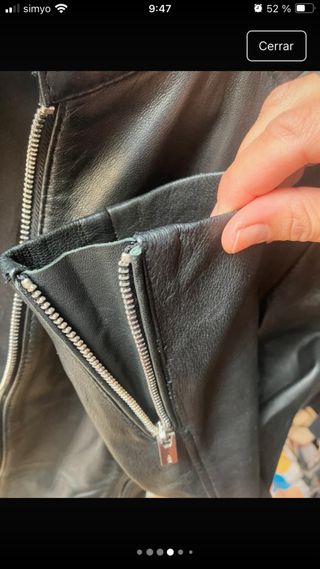 Chaqueta de piel Zara