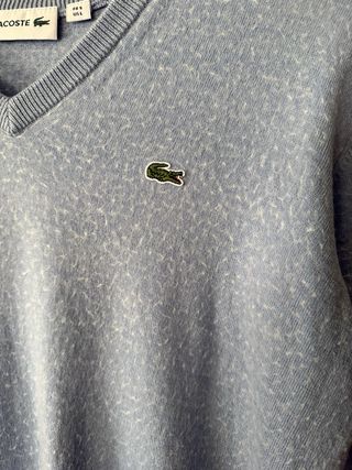Jersey Lacoste Azul V-Neck talla L