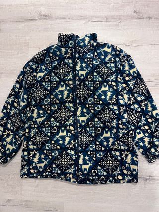 Vintage OKO Fleece Jacket | Nordic Reindeer & Snow