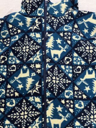 Vintage OKO Fleece Jacket | Nordic Reindeer & Snow