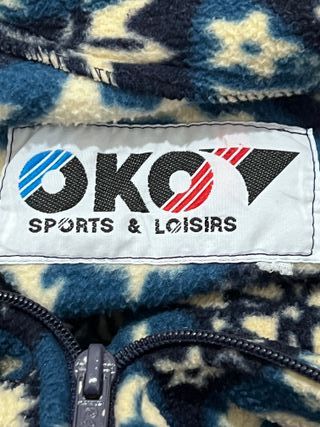 Vintage OKO Fleece Jacket | Nordic Reindeer & Snow
