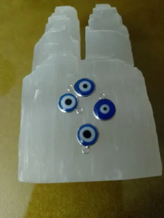 Colgante plata ojo turco azul