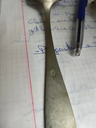 Lote cubiertos antiguos metal