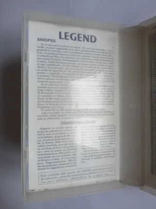 Película VHS Legend (Español)