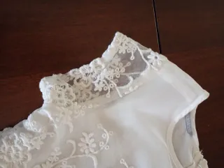 Abito in pizzo bianco latte bimba 6 anni