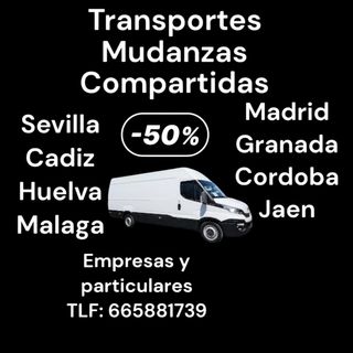 mudanzas compartidas sevilla-malaga-Madrid -50%