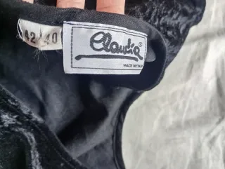 Mini abito velluto nero made in Italy