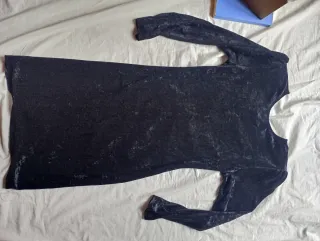 Mini abito velluto nero made in Italy