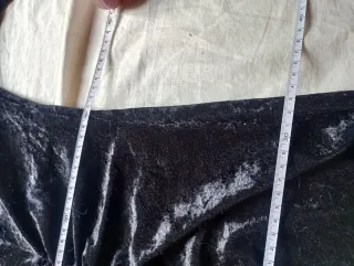 Mini abito velluto nero made in Italy