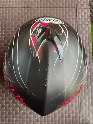 Casco de Moto Premier Negro y Rosa