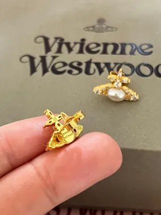 Pendientes Vivienne Westwood Orb Perla Oro