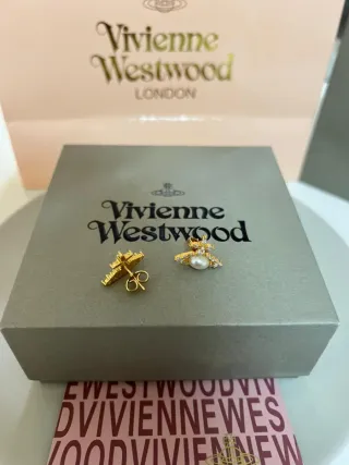 Pendientes Vivienne Westwood Orb Perla Oro