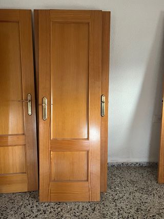 7 Puertas Madera Pino Sin Marco