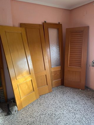 7 Puertas Madera Pino Sin Marco