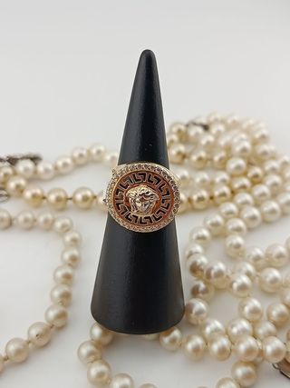 Anillo Versace Medusa Oro y Circonitas