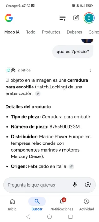 4 Cerradura Escotilla Tambucho Barco  1 con llave