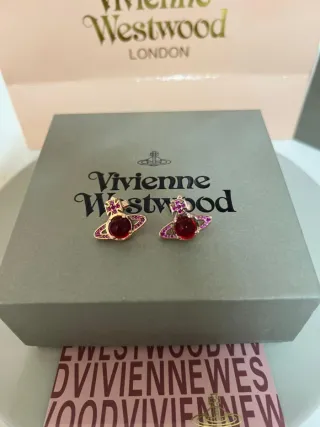 Pendientes Vivienne Westwood Oro y Rojo