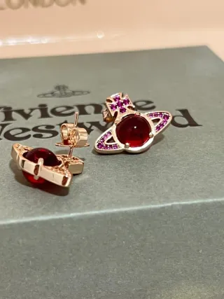 Pendientes Vivienne Westwood Oro y Rojo