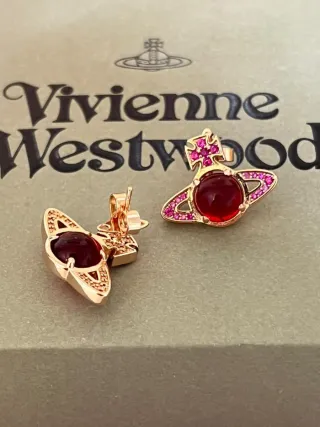 Pendientes Vivienne Westwood Oro y Rojo