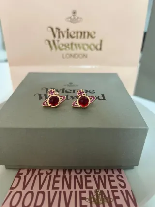Pendientes Vivienne Westwood Oro y Rojo