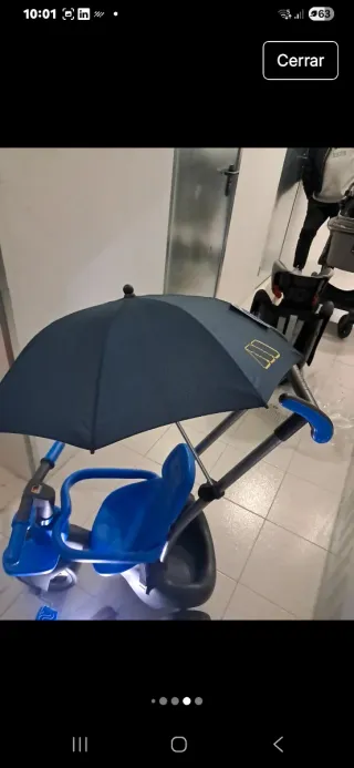 Triciclo para niño con sombrilla
