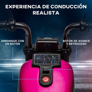 Moto Eléctrica Niños 18-36 Meses 6V Rosa