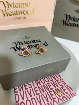 Pendientes Vivienne Westwood Oro y Rosa