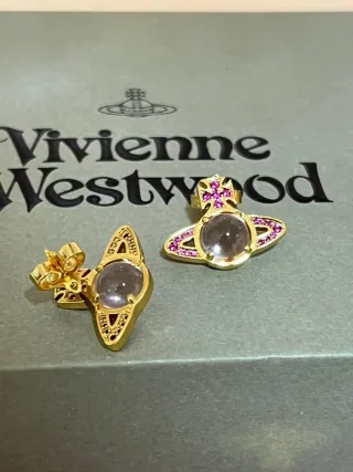 Pendientes Vivienne Westwood Oro y Rosa