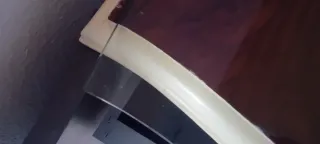 2 mesitas noche antiguas azul y dorado