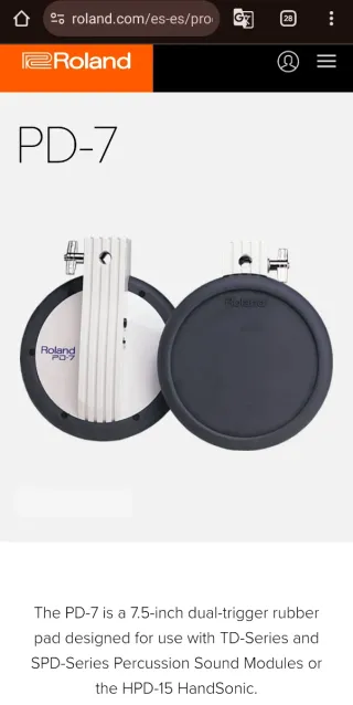 Roland PD-7 Pad de Batería Electrónica