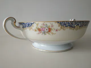 Legumbrera Noritake Porcelana Beige y Azul