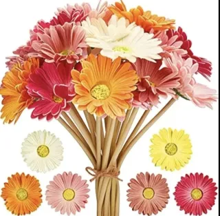 12 Flores Artificiales Decoración